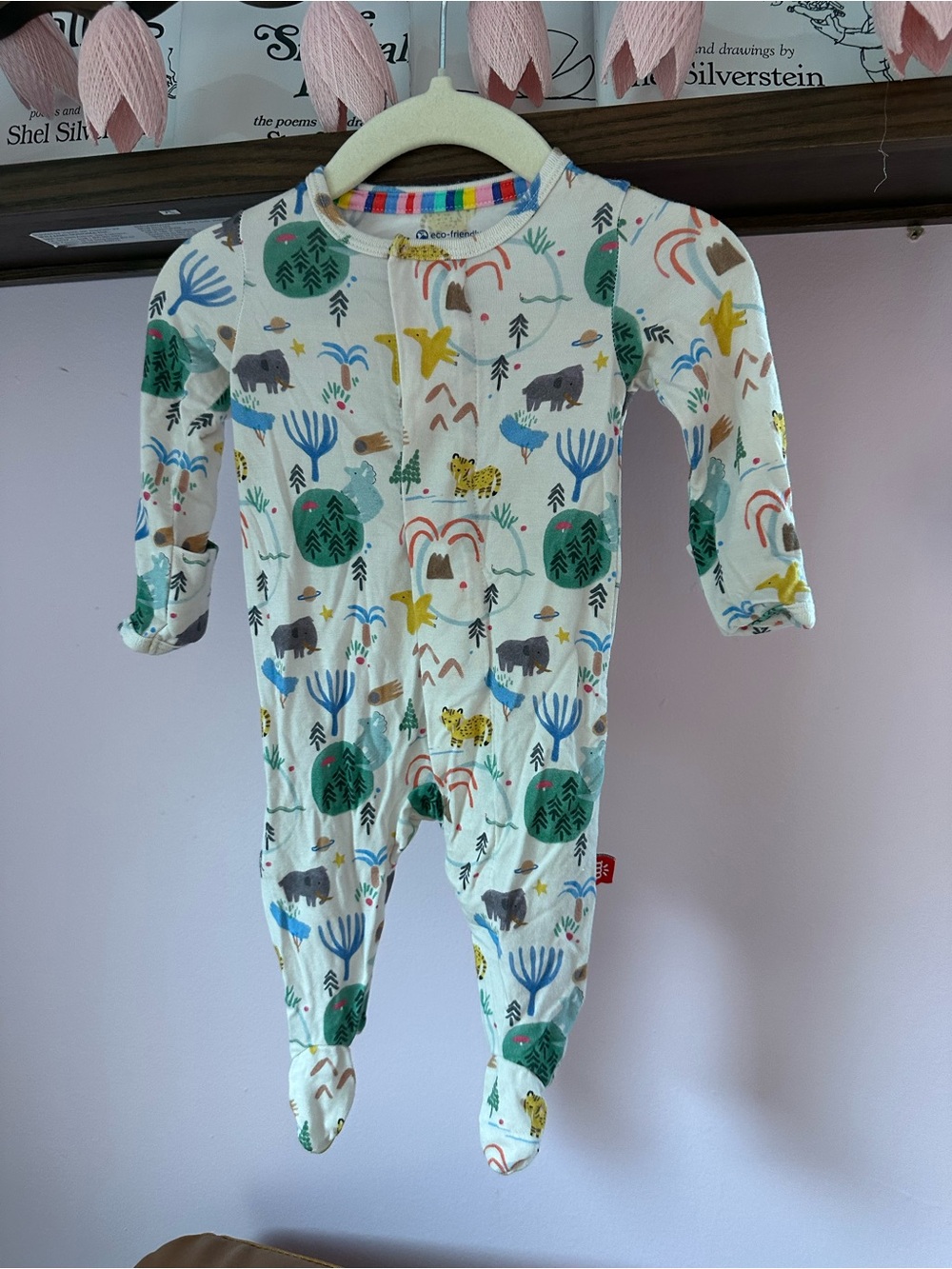 Magnetic Me Footed Sleeper in Safari Print